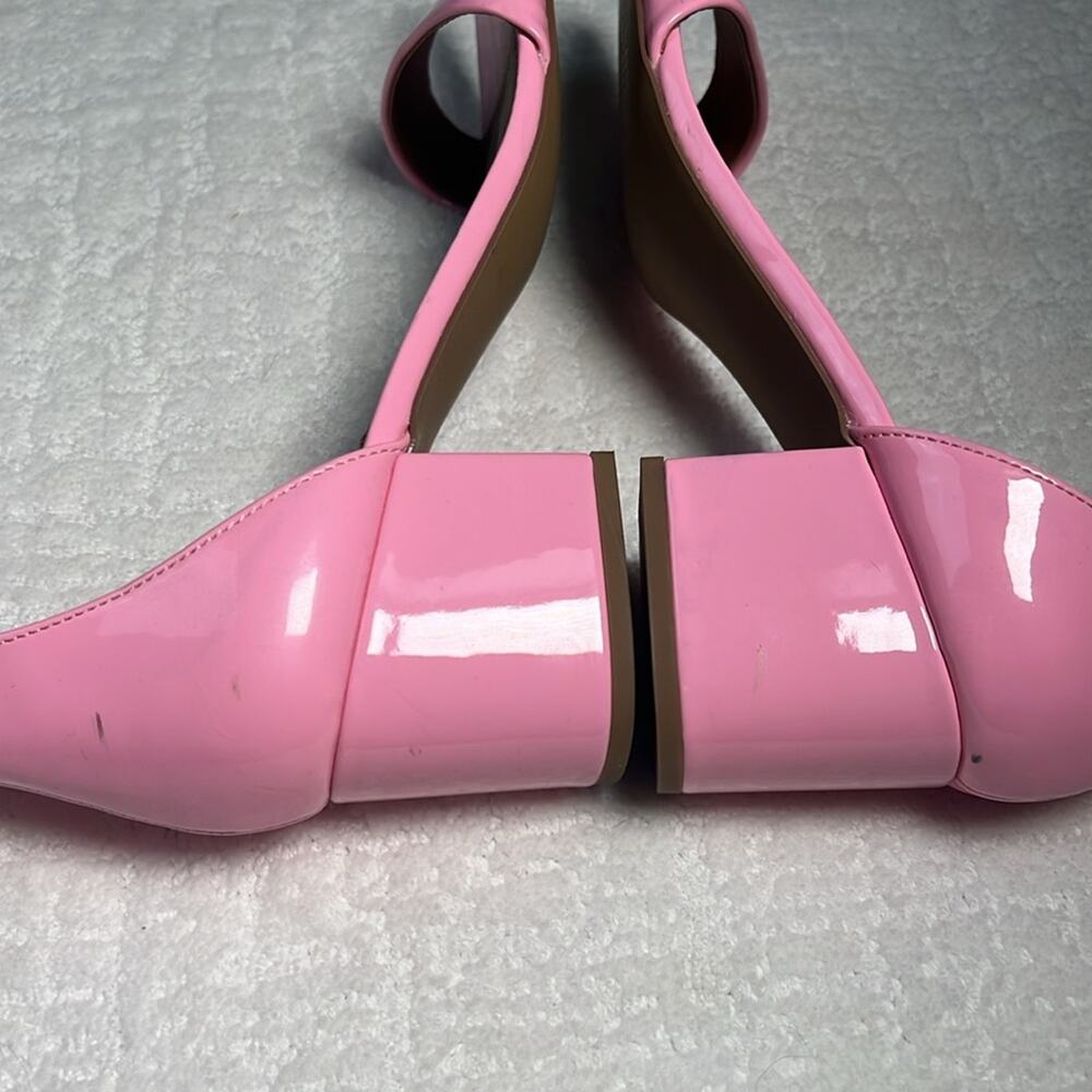 Steve Madden Irenee pink open toe ankle strap low block heel sandal shoes 10 - Picture 3 of 8